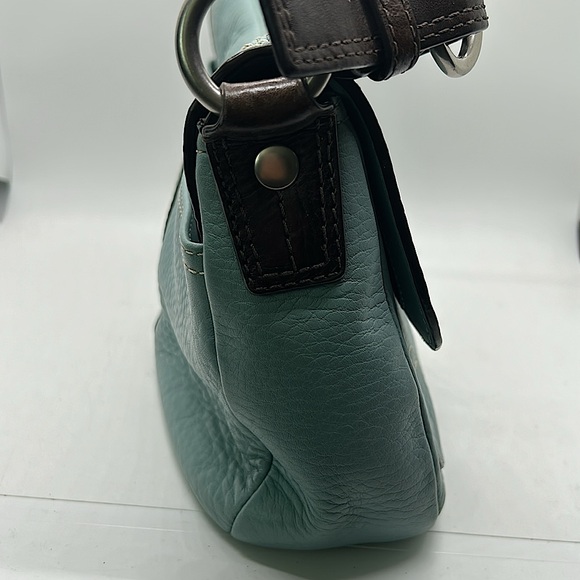 Coach Robin’s Egg Light Blue Pebbled Leather Hobo Bag Purse 🌸🌸 - Picture 4 of 13